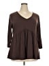 Ofeefan Brown 3/4 Sleeve Top Size XXL - photo 1