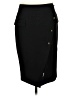 DKNY Solid Black Formal Skirt Size 4 - photo 1