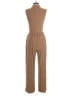 Prettygarden Solid Brown Jumpsuit Size S - photo 2