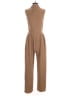 Prettygarden Solid Brown Jumpsuit Size S - photo 1