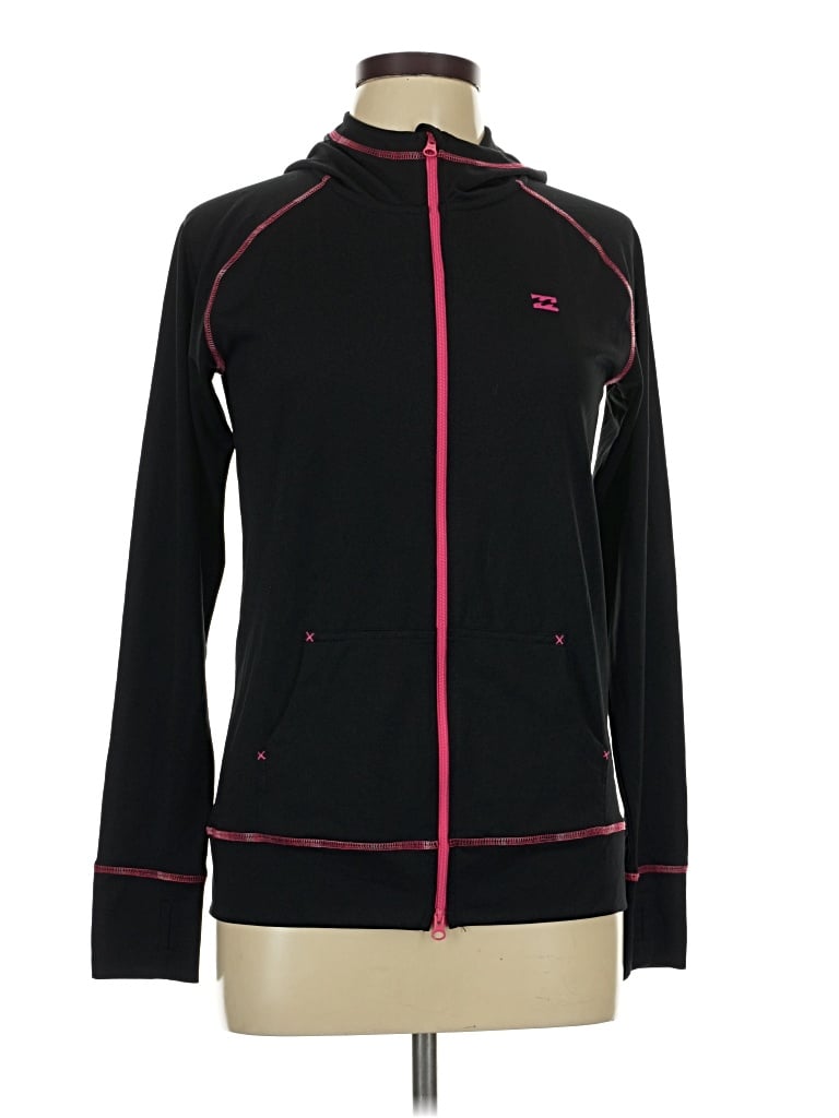 Pre-owned Billabong Zip Up Hoodie In Black