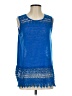 Tribal 100% Polyester Blue Sleeveless T-Shirt Size S - photo 1