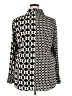 Bar III 100% Polyester Print Black Long Sleeve Blouse Size XXL - photo 2