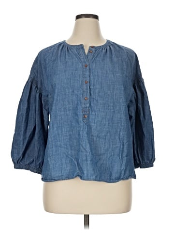 Sonoma Goods for Life 3/4 Sleeve Button-Down Shirt (view 1)