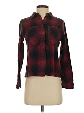 Topshop Long Sleeve Button-Down Shirt (view 1)