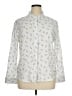 Alexander Jordan 100% Rayon Print Ivory Long Sleeve Blouse Size XL - photo 1