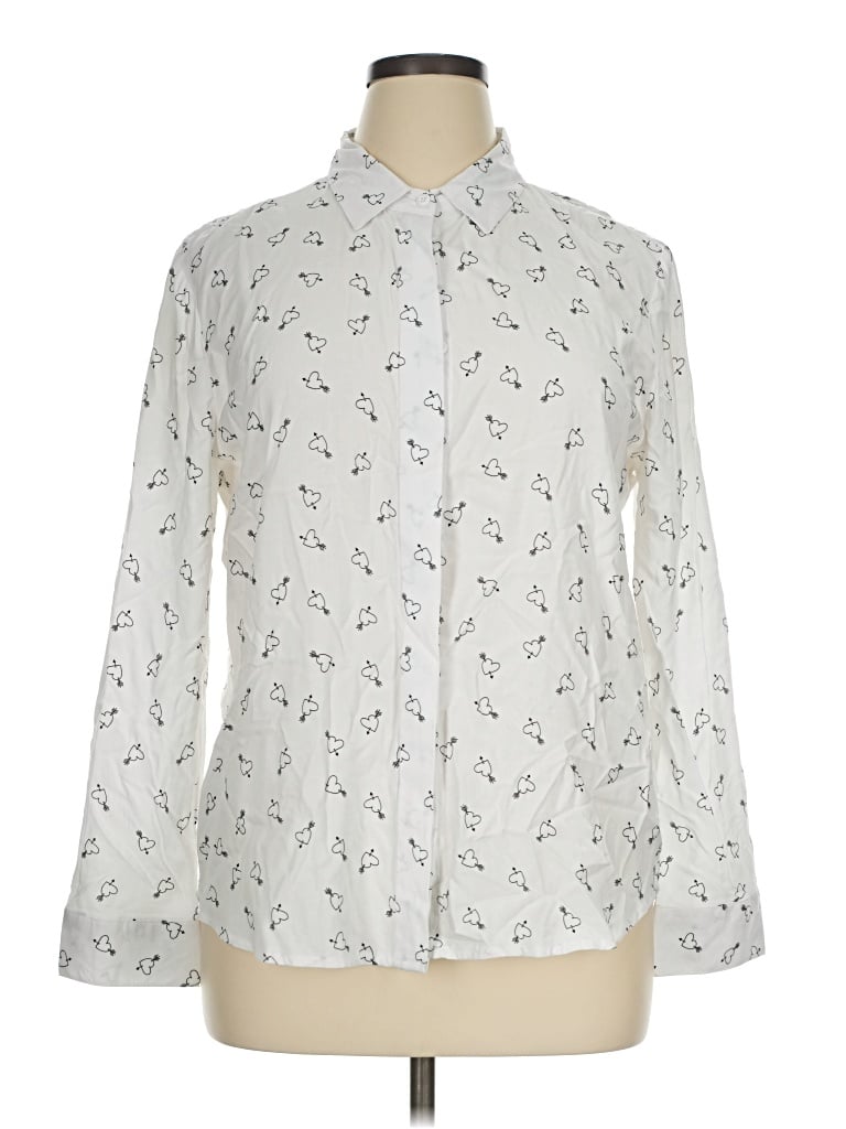 Pre-owned Alexander Jordan Long Sleeve Blouse In Ivory