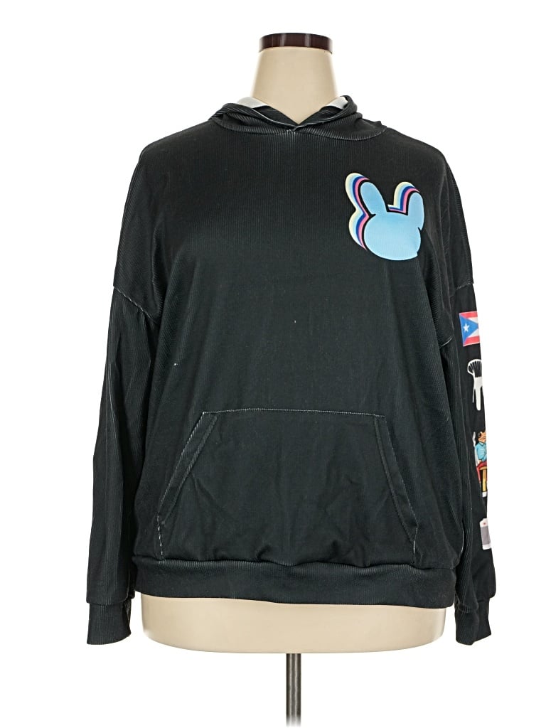 Pre-owned Unbranded Pullover Hoodie In Black