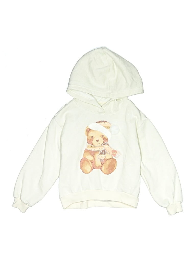Pre-owned Happily Grey Kids' Zip Up Hoodie In Ivory