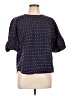 IZOD 100% Cotton Polka Dots Blue Short Sleeve Blouse Size L - photo 1