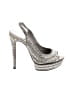 Pelle Moda Silver Heels Size 7 - photo 1