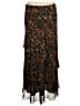 Peruvian Connection 100% Viscose Print Brown Casual Skirt Size 1X (estimated) - photo 2
