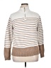 Karen Scott 100% Cotton Stripes Tan Pullover Sweater Size XL - photo 1