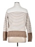 Karen Scott 100% Cotton Stripes Tan Pullover Sweater Size XL - photo 2