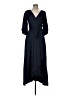 DKNY 100% Polyester Solid Blue Casual Dress Size 8 - photo 1