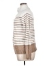 Karen Scott 100% Cotton Stripes Tan Pullover Sweater Size XL - photo 5