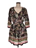 C'est Moi 100% Viscose Floral Black Casual Dress Size M - photo 1