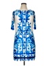 Eliza J Print Blue Cocktail Dress Size 14 - photo 1