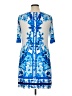 Eliza J Print Blue Cocktail Dress Size 14 - photo 2