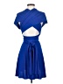 Moda International Solid Blue Cocktail Dress Size S - photo 2