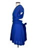 Moda International Solid Blue Cocktail Dress Size S - photo 5