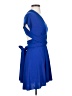 Moda International Solid Blue Cocktail Dress Size S - photo 4