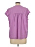Splendid Purple Short Sleeve Blouse Size L - photo 2