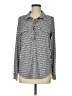 VERTIGO Polka Dots Gray Long Sleeve Blouse Size M - photo 1