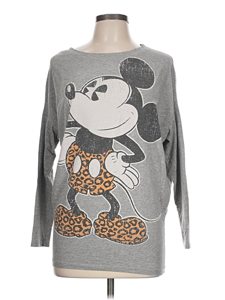 Pre-owned Assorted Brands Long Sleeve T-shirt In Gray