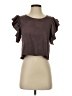 LoveShackFancy Brown Short Sleeve Top Size XS - photo 1