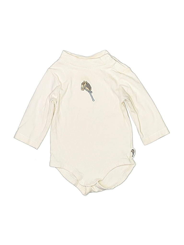 Pre-owned Gymboree Babies' Long Sleeve Onesie In Ivory