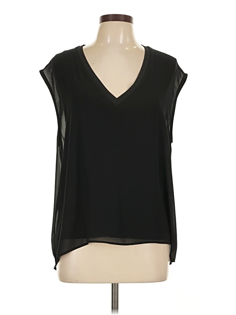 Pre-owned Zara Sleeveless Blouse In Black