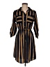 Speed Control 100% Polyester Stripes Brown Casual Dress Size M - photo 1