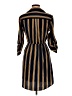 Speed Control 100% Polyester Stripes Brown Casual Dress Size M - photo 2