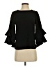 J.Crew 100% Polyester Black 3/4 Sleeve Top Size 2 (petite) - photo 1