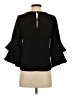 J.Crew 100% Polyester Black 3/4 Sleeve Top Size 2 (petite) - photo 2