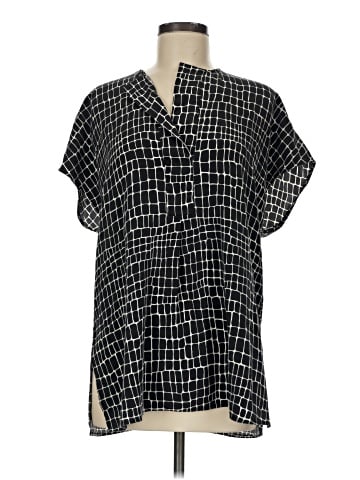 St. John Short Sleeve Silk Top (view 1)