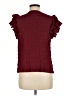 Cupio Burgundy Short Sleeve Blouse Size M - photo 2