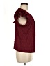 Cupio Burgundy Short Sleeve Blouse Size M - photo 4