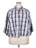 Erika Plaid Blue 3/4 Sleeve Button-Down Shirt Size 2X - photo 1