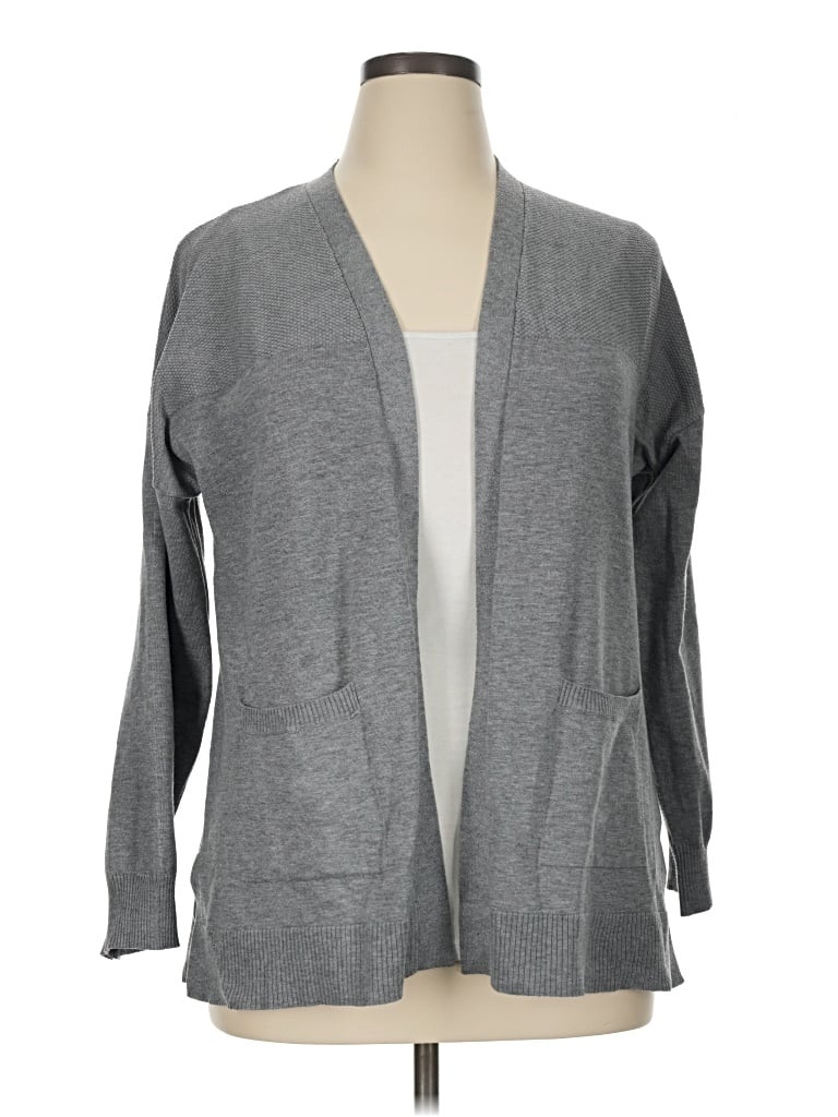 Pre-owned Time And Tru Cardigan Sweater In Gray