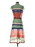 Nine West 100% Polyester Stripes Green Casual Dress Size 2 - photo 2