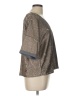 Deletta Metallic Silver 3/4 Sleeve Top Size L - photo 4