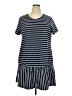 JunaRose Stripes Blue Casual Dress Size 2X - photo 1