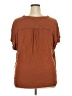 Orvis 100% Rayon Brown Short Sleeve Blouse Size XXL - photo 2