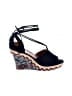 CAbi 100% Leather Blue Wedges Size 8 1/2 - photo 1