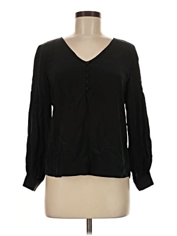 Amour Vert Long Sleeve Silk Top (view 1)