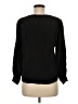 Amour Vert 100% Silk Black Long Sleeve Silk Top Size M - photo 2