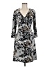 Yvos Print Gray Cocktail Dress Size M - photo 1
