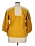 Zara Basic Color Block Yellow 3/4 Sleeve Button-Down Shirt Size XL - photo 2